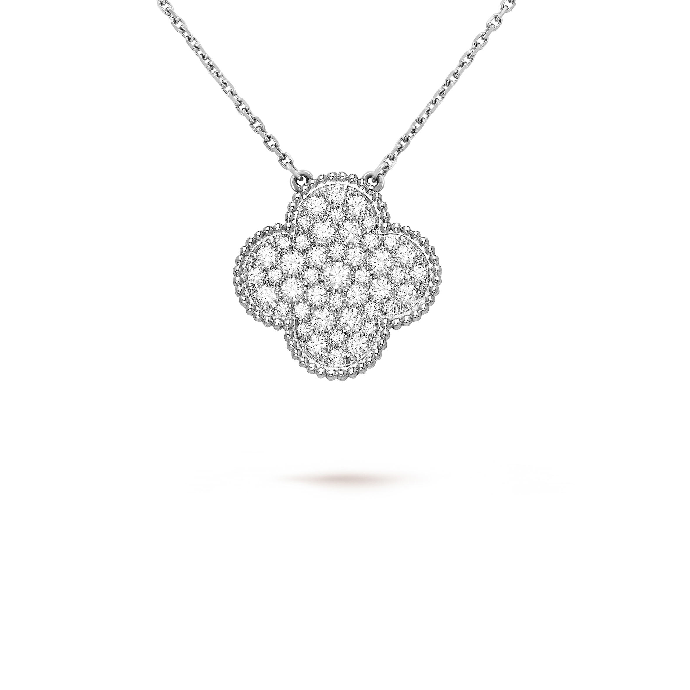 v*n cl*f arpels magic alhambra pendant - white gold, Di*m*nd vcarn9ms00